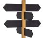 Poteau 8 ardoises directionnelles en bois - ANT-0866