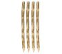 Poteaux en noisetier (Lot de 4)