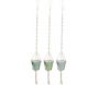 Pots suspendus en verre et macramé My Little Market (Lot de 3)