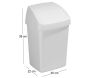 Poubelle blanche avec couvercle basculant Delta - SUNWARE