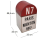 Poubelle borne kilométrique en fer 33 x 33 x 55.5 cm - ANT-0774