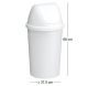 Poubelle avec couvercle Swing 45 litres - SUNWARE