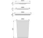 Poubelle encastrable pour plan de travail Recycle - EMU-0171