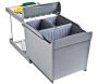 Poubelle de recyclage extraction automatique 3 conteneurs