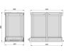 Poubelle de recyclage extraction manuelle 2 bacs 12 litres Recycle - EMU-0173