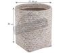 Poubelle ronde en bambou blanc - AUBRY GASPARD