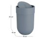 Poubelle de salle de bain avec couvercle rotatif 6 litres Touch - 6