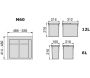 Poubelles pour tiroir de cuisine Recycle (Lot de 3 bacs de tri) - EMU-0323