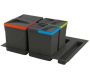 Poubelles pour tiroir de cuisine Recycle (Lot de 3 bacs de tri)