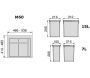 Poubelles pour tiroir de cuisine Recycle (Lot de 3 bacs de tri) - EMU-0322