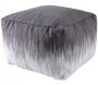 Pouf carré en coton plumes