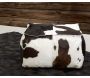 Pouf carré en peau de vache véritable - AUBRY GASPARD