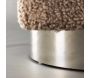 Pouf carré en polyester et acier Newton - 119