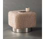 Pouf carré en polyester et acier Newton - VENTURE HOME