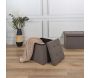 Pouf coffre carré pliable Eleonor - THE HOME DECO FACTORY