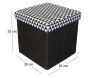 Pouf coffre carré pliable scandinave - 5