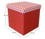 Pouf coffre carré pliable scandinave - 5