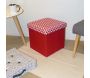 Pouf coffre carré pliable scandinave - 