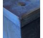 Pouf coffre carré en velours synthétique capitonné - 