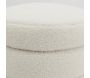 Pouf coffre bouclettes blanc - AUB-6105