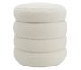 Pouf coffre bouclettes blanc