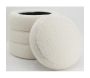 Pouf coffre bouclettes blanc - AUBRY GASPARD