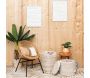 Pouf / coffre en laine bouclette - AUBRY GASPARD
