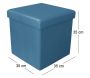 Pouf coffre pliable Oxford - 5