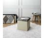 Pouf coffre pliable Patchwork gris - 7