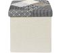 Pouf coffre pliable Patchwork gris - CMP-3948