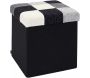 Pouf coffre pliable couvercle Patchwork