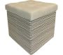 Pouf coffre pliable effet lin Jade