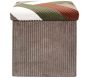 Pouf coffre pliable patchwork côtelé Scott - 19,90