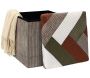 Pouf coffre pliable patchwork côtelé Scott - 5