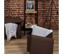 Pouf coffre pliable en PU Jill - THE HOME DECO FACTORY