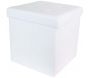 Pouf coffre pliable PU assise capitonnée