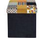 Pouf coffre pliable en tissu patchwork Rétro - 5