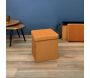 Pouf coffre pliable en velours Rétro - 7