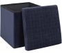 Pouf coffre pliable en velours Rétro - 5