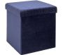 Pouf coffre pliable en velours Rétro