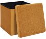 Pouf coffre pliable en velours Rétro - 5