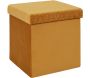 Pouf coffre pliable en velours Rétro