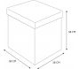 Pouf coffre pliable en velours Rétro - CMP-3590