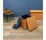 Pouf coffre pliable en velours Rétro - THE HOME DECO FACTORY