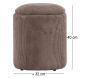 Pouf coffre en polyester Limpen - 6