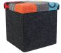 Pouf coffre de rangement patchwork