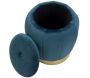 Pouf coffre de rangement en tissu Paris 43 x 43 cm - 6