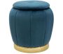 Pouf coffre de rangement en tissu Paris 43 x 43 cm