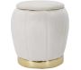 Pouf coffre de rangement en tissu Paris 43 x 43 cm