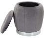 Pouf coffre de rangement en tissu Paris 43 x 43 cm - 5